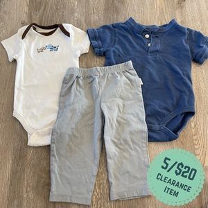 5/$20 Size 9 Months Boys 3 Piece Outfit